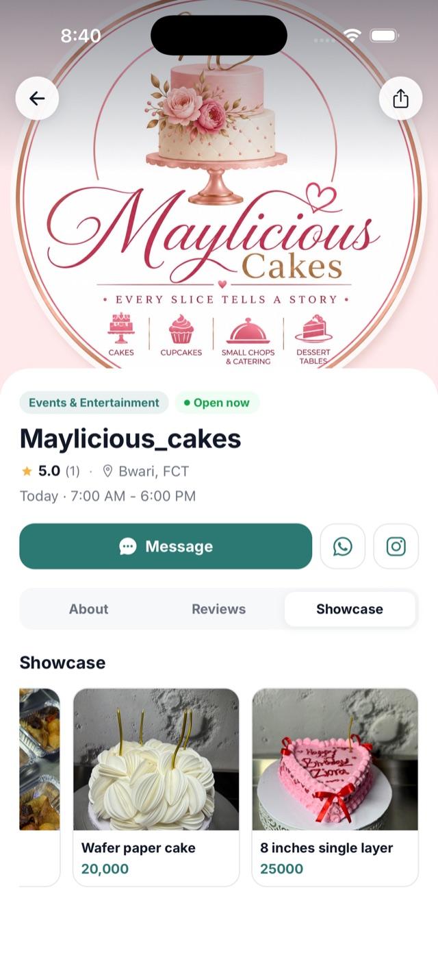 A provider's page in the Conetus app